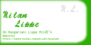 milan lippe business card